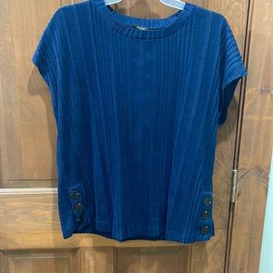 Sweater no sleeve top blue
